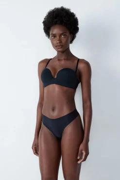 Discount ETAM Tanga de microfibra NEGRO