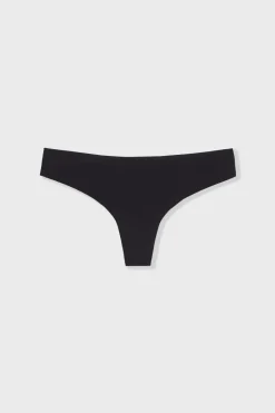 Discount ETAM Tanga de microfibra NEGRO