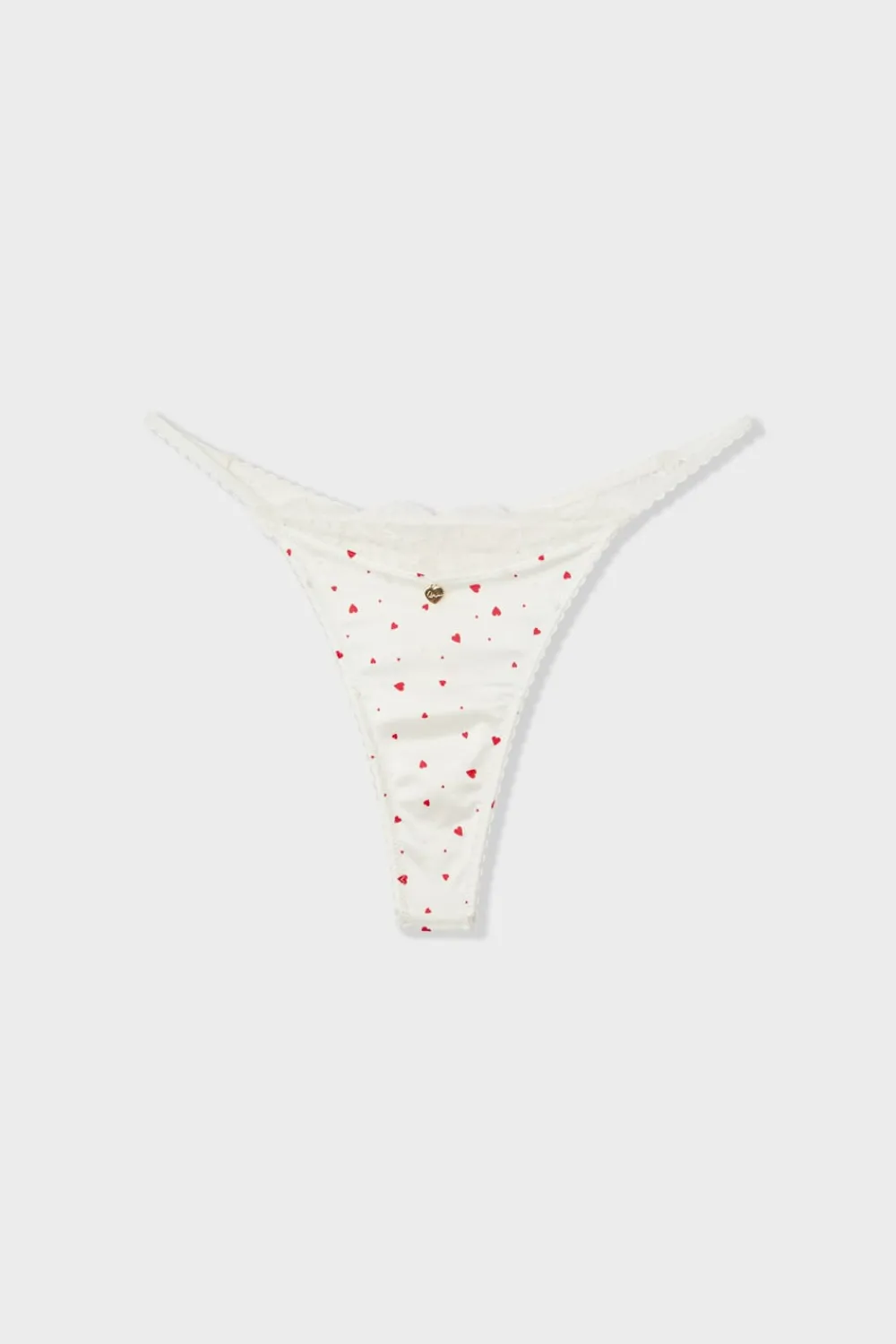 Online ETAM Tanga de microfibra con estampado de corazones IMP FD CRUDO