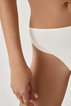 New ETAM Tanga de microfibra satinada CRUDO