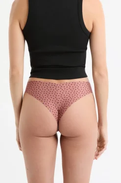 Best ETAM Tanga de microfibra sin costuras con motivos de corazones MARR&Oacute;N