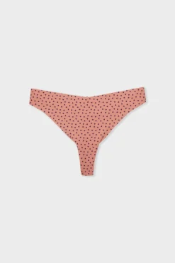 Best ETAM Tanga de microfibra sin costuras con motivos de corazones MARR&Oacute;N