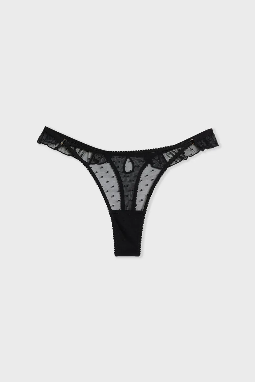Best ETAM Tanga de tul NEGRO