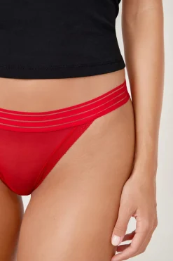 Clearance ETAM Tanga de tul BERMELLÓN
