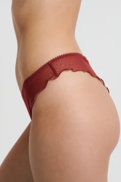 Clearance ETAM Tanga de tul TERRACOTTA