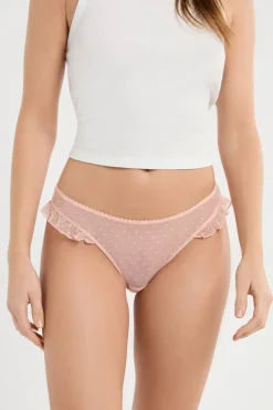 Hot ETAM Tanga de tul ROSA EMPOLVADO