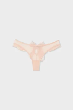 Hot ETAM Tanga de tul ROSA EMPOLVADO