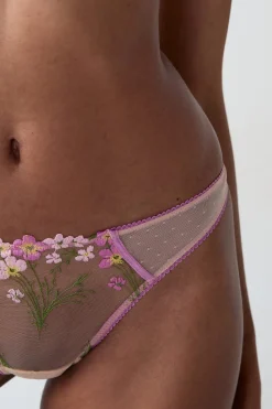 Discount ETAM Tanga de tul bordado LILA