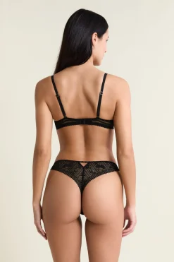 Clearance ETAM Tanga en dentelle NOIR