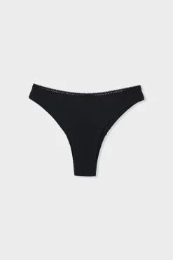 ETAM Tanga menstrual - Flujo ligero NEGRO