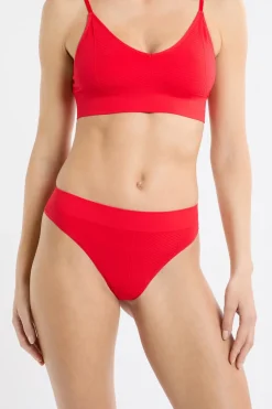 Clearance ETAM Tanga sin costuras ROJO
