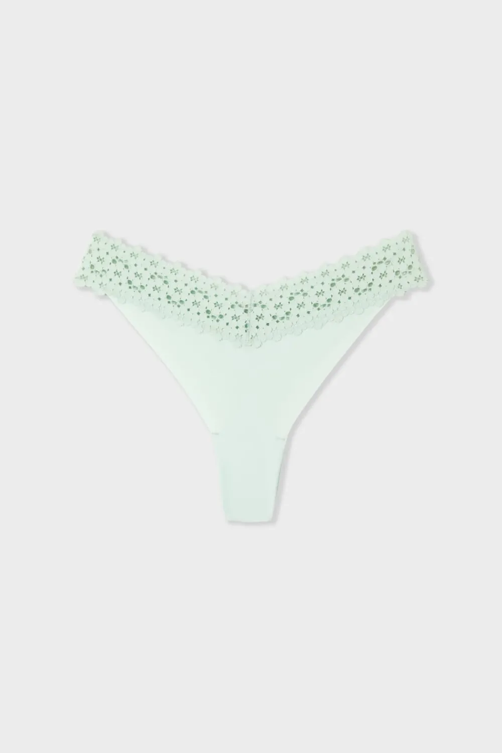 Hot ETAM Tanga V-shape de microfibra y encaje ESMERALDA