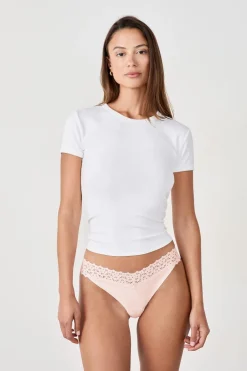 Outlet ETAM Tanga V-shape de microfibra y encaje ROSA