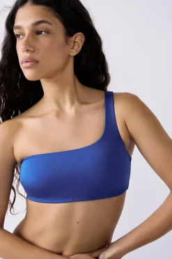 Online ETAM Top bikini asimétrico AZUL NOCHE