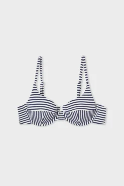 Sale ETAM Top bikini balconnet de rayas MARINO