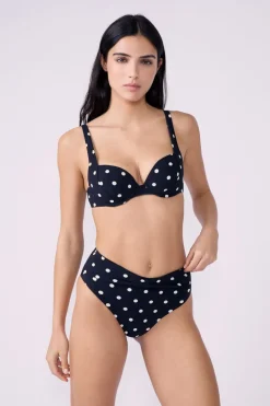 Online ETAM Top bikini push-up de lunares IMP FD NEGRO