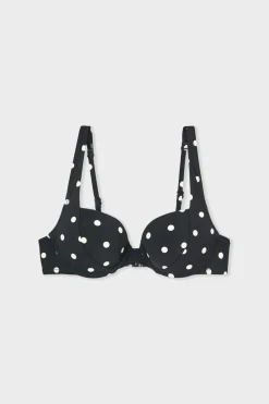 Online ETAM Top bikini push-up de lunares IMP FD NEGRO