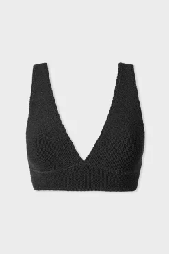Discount ETAM Top bikini tejido brillante PLATA