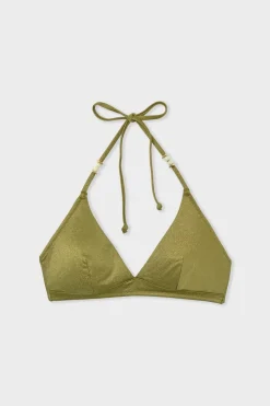 Outlet ETAM Top bikini triangular brillante ANIS