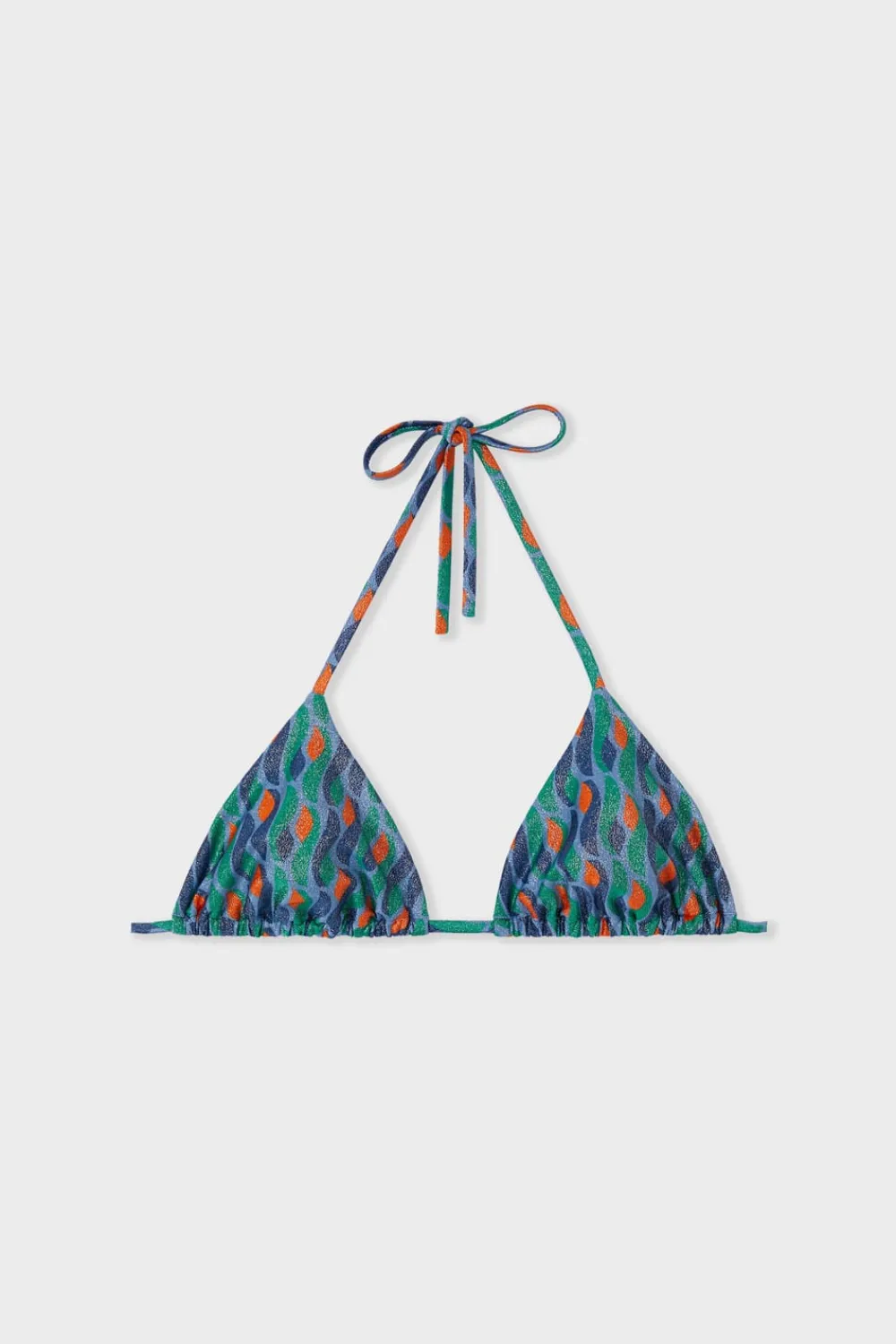 Best ETAM Top bikini triangular brillante ESTAMPADO