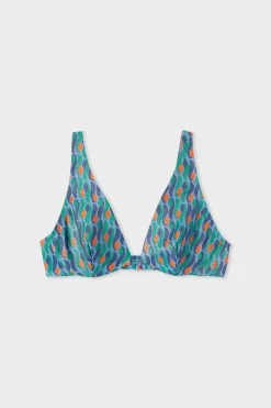 Clearance ETAM Top bikini triangular con aros IMP FD NARANJA