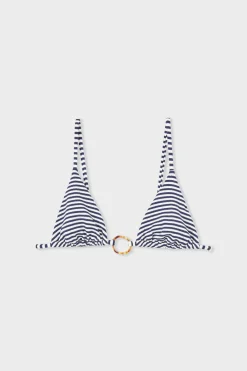Outlet ETAM Top bikini triangular detalle de anilla MARINO