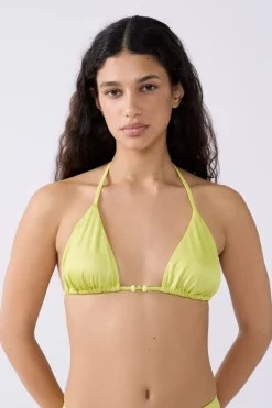 ETAM Top bikini triangular detalle perla ANIS