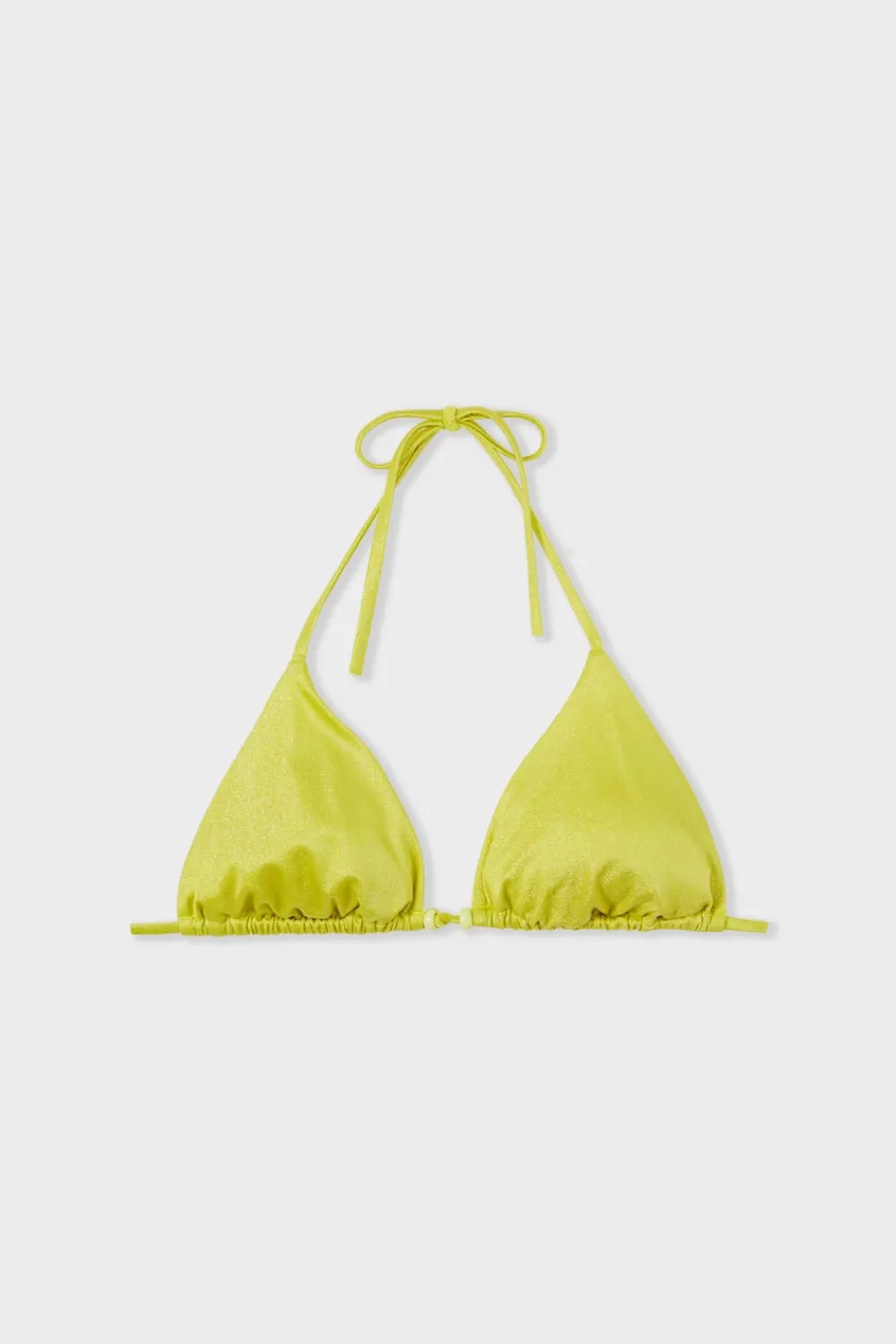 ETAM Top bikini triangular detalle perla ANIS