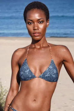 Outlet ETAM Top bikini triangular floral ESTAMPADO