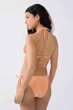 Online ETAM Top bikini triangular estampado NARANJA
