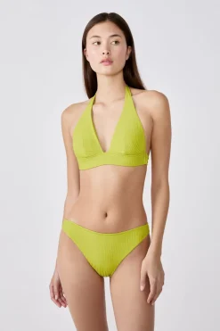 Hot ETAM Top bikini triangular sin aros AMARILLO &Aacute;CIDO