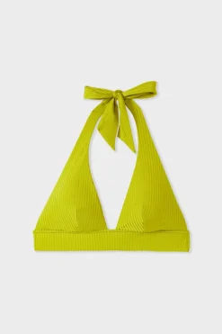 Hot ETAM Top bikini triangular sin aros AMARILLO &Aacute;CIDO