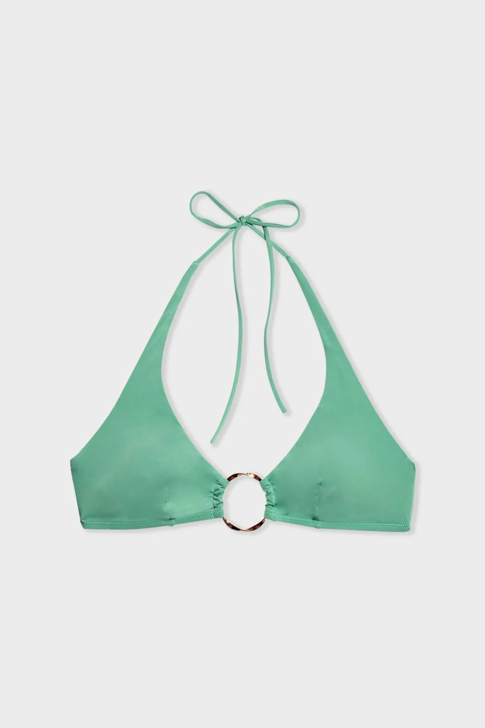 Online ETAM Top bikini triángulo con detalle de anillas La modelo mide 1m75 y viste S