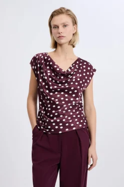 Online ETAM Top bénitier à pois IMP FD VIOLET
