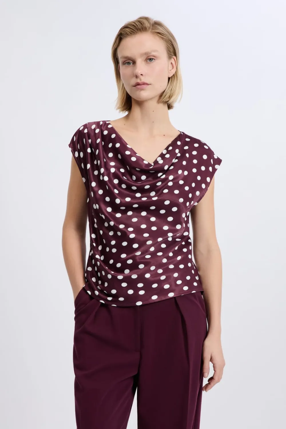 Online ETAM Top bénitier à pois IMP FD VIOLET