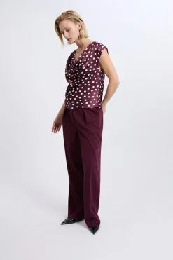 Online ETAM Top bénitier à pois IMP FD VIOLET