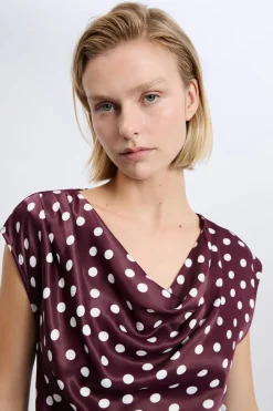 Online ETAM Top bénitier à pois IMP FD VIOLET