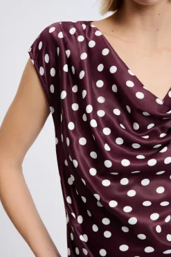 Online ETAM Top bénitier à pois IMP FD VIOLET