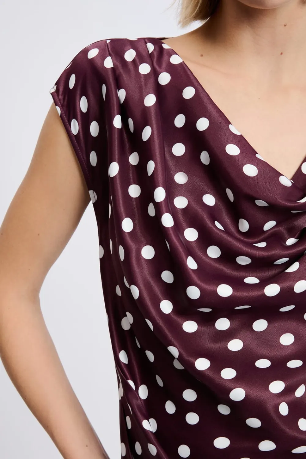 Online ETAM Top bénitier à pois IMP FD VIOLET
