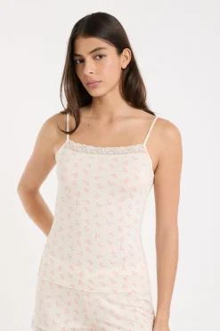 Discount ETAM Top con detalles de encaje ROSA