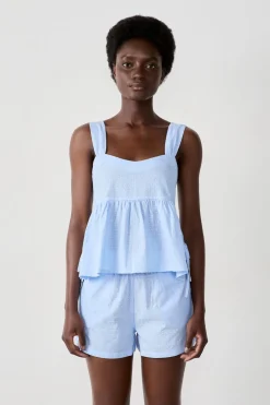 ETAM Top de algodón AZUL