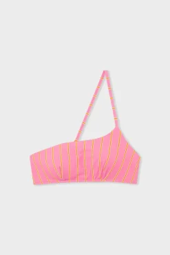 Hot ETAM Top de bikini asimétrico IMP FOND ROSA