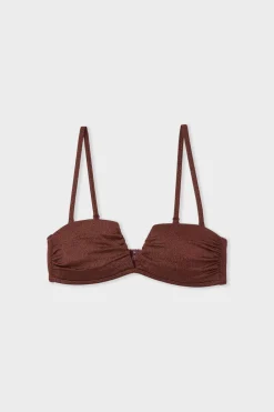 Hot ETAM Top de bikini bandeau CHOCOLATE
