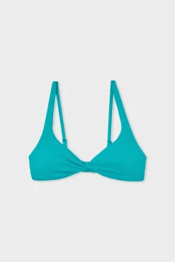 Discount ETAM Top de bikini tipo bralette AZUL VERDOSO