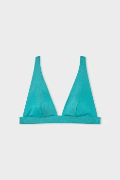 Clearance ETAM Top de bikini triangular AZUL VERDOSO