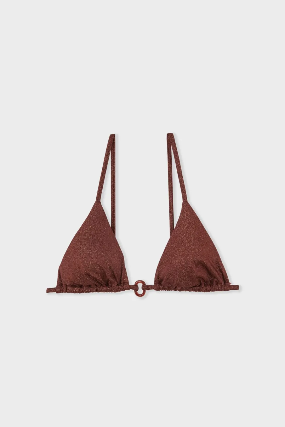 Outlet ETAM Top de bikini triangular CHOCOLATE