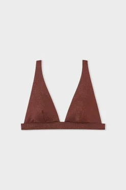 Online ETAM Top de bikini triangular CHOCOLATE