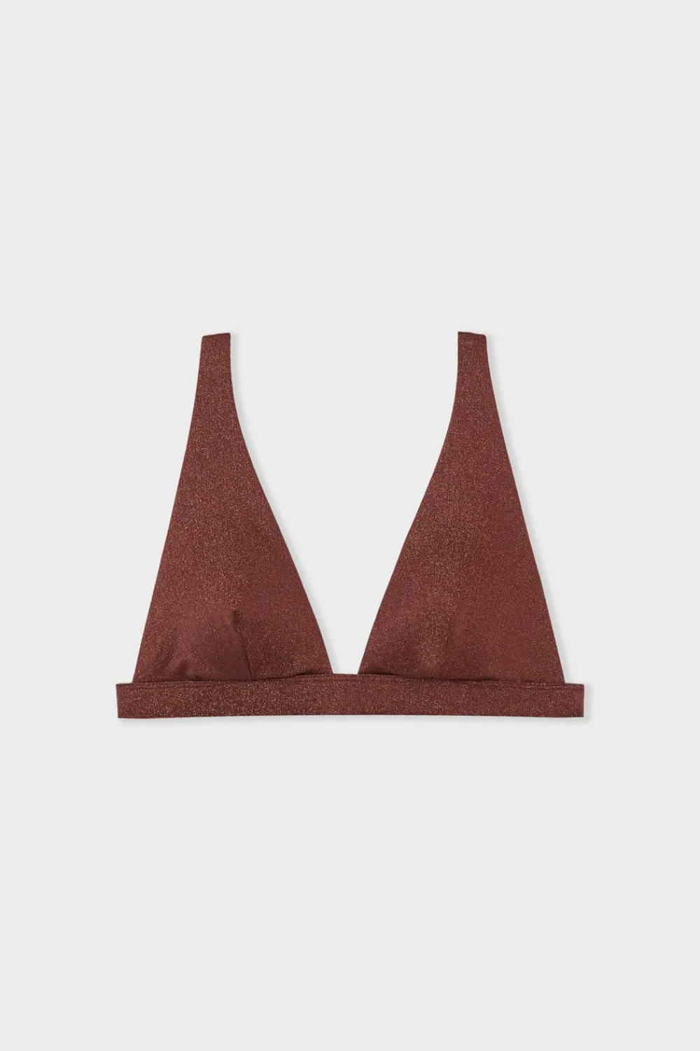 Online ETAM Top de bikini triangular CHOCOLATE