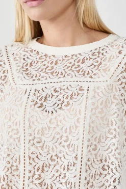 Outlet ETAM Top de encaje ECRU