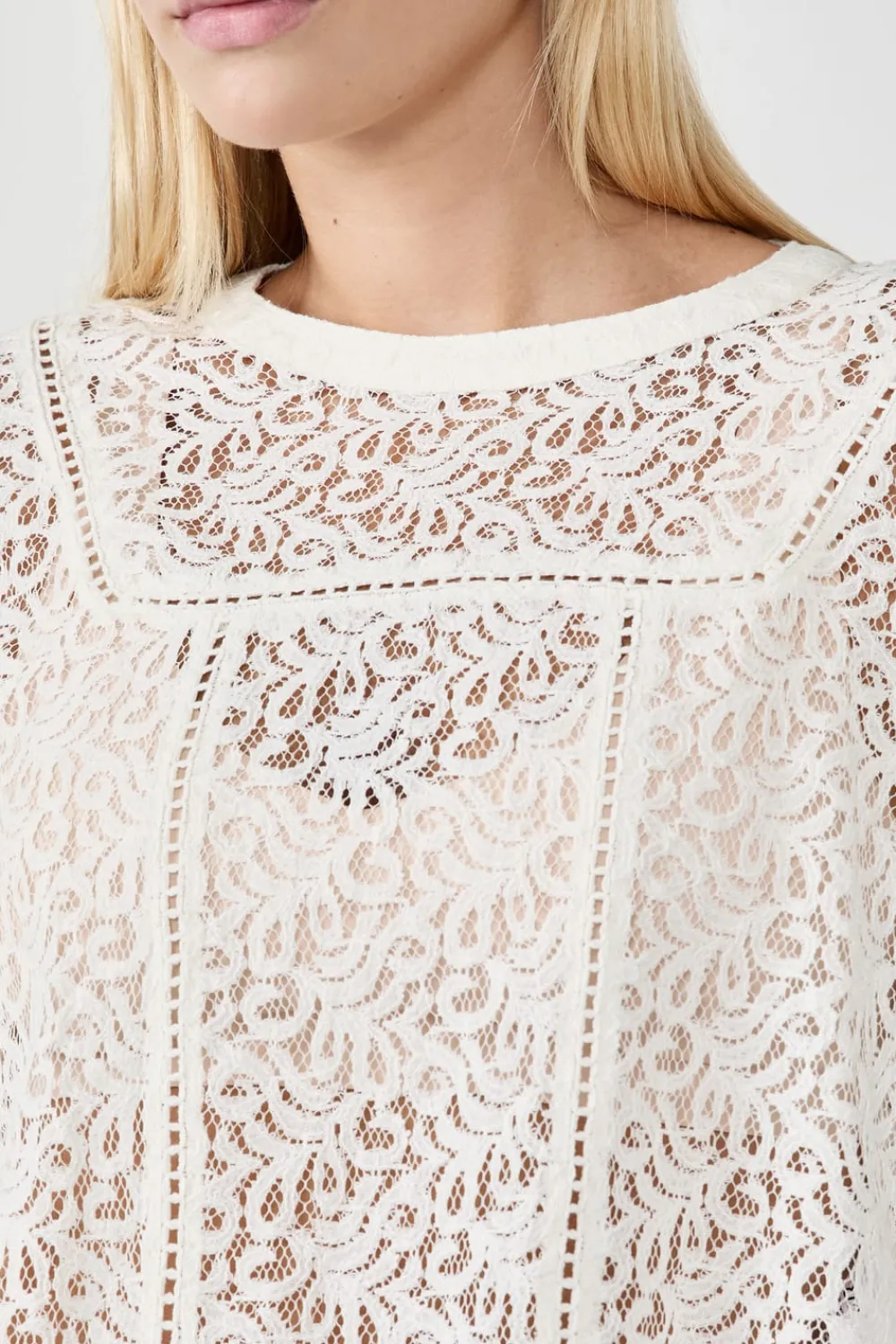 Outlet ETAM Top de encaje ECRU